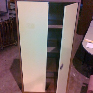 2 door filing cabinet  - grey - metal