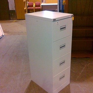 4 Drawer Lockable Grey Filing Cabinet