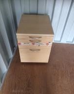 Metal Sided Three Drawer Pedestal