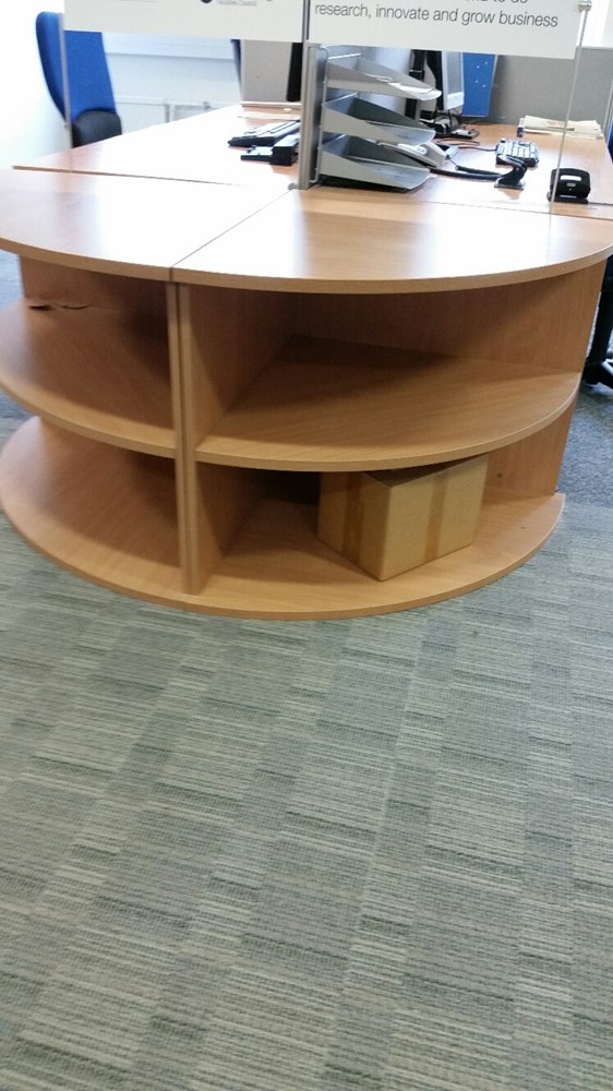 Beech desk ends