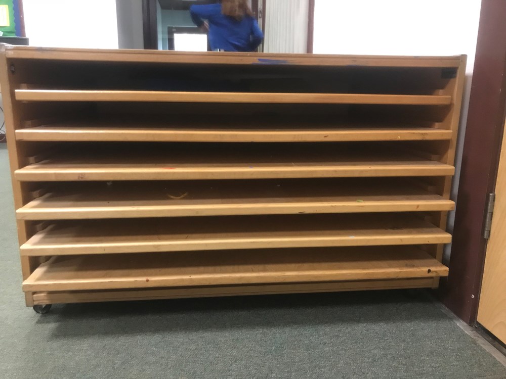 Wooden Paper Trolley