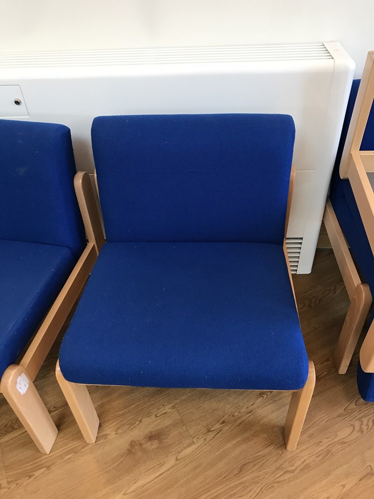 4 Blue chairs