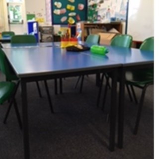 Primary 3/4 blue rectangular tables