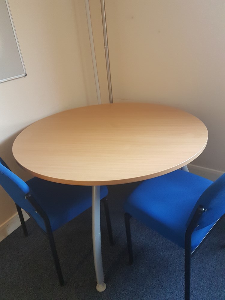 Circular table and 4 chairs