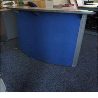 Curved reception desk/partition