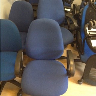 Blue operator/office chairs