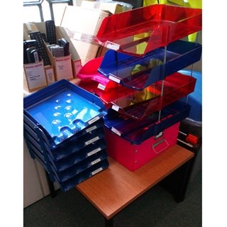 Colourful Paper Trays to organize your office 