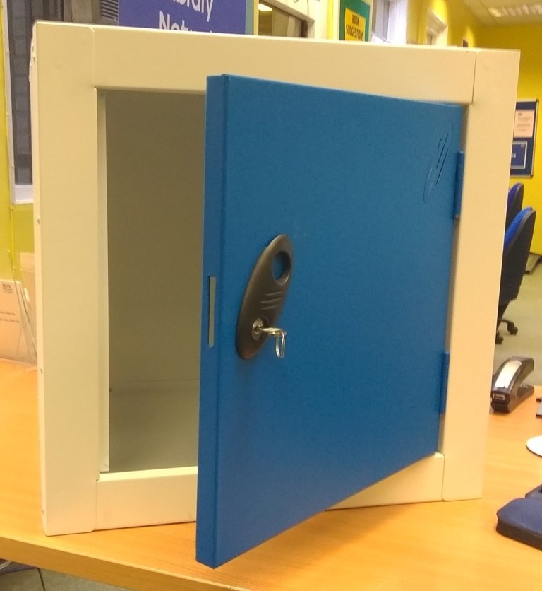Secure metal storage box