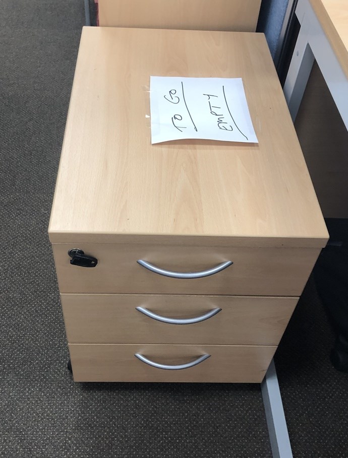 Under Desk 3 Drawers Pedestal