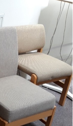Visitors Chairs - Grey Upholstered