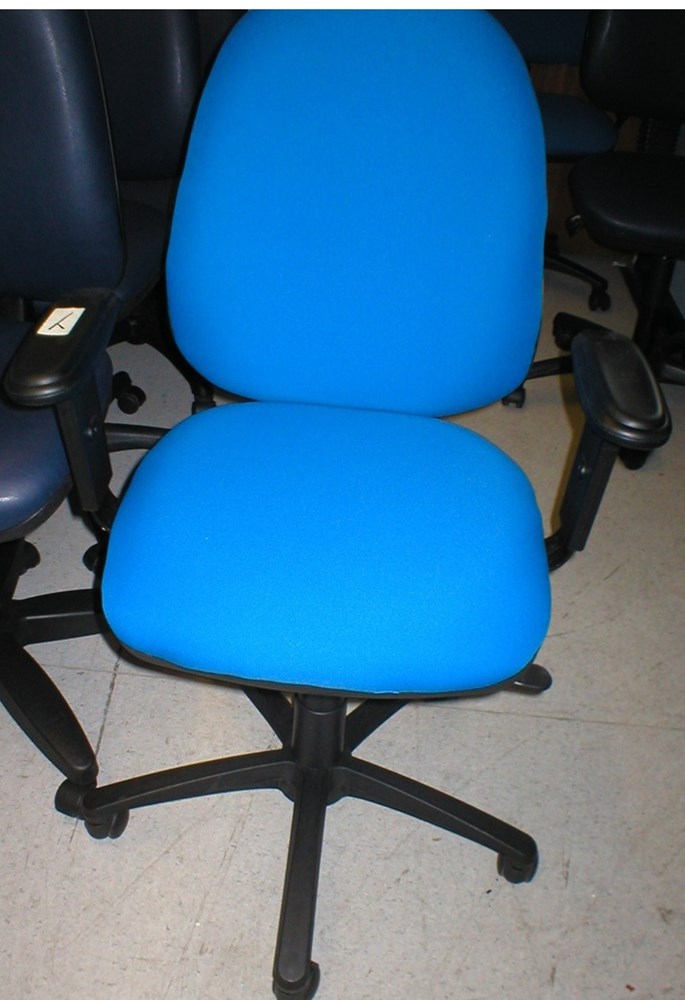 RE-UPHOLSTERED OPERATORS CHAIR