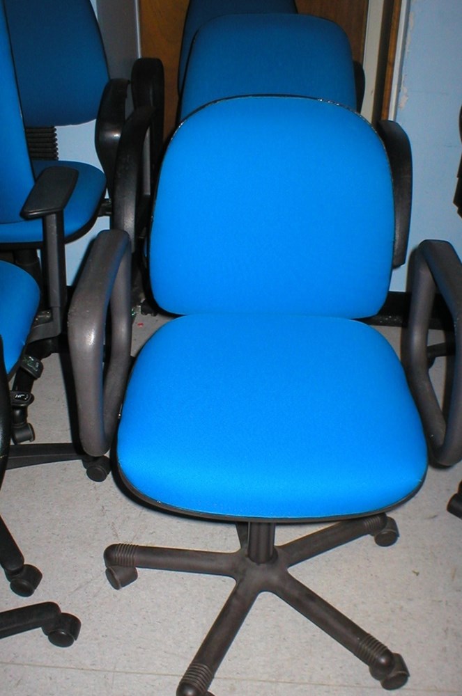 RE-UPHOLSTERED OPERATORS CHAIR