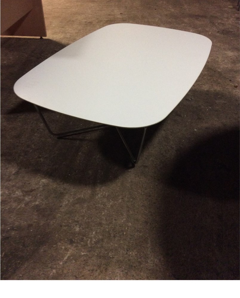 White resin coffee table 