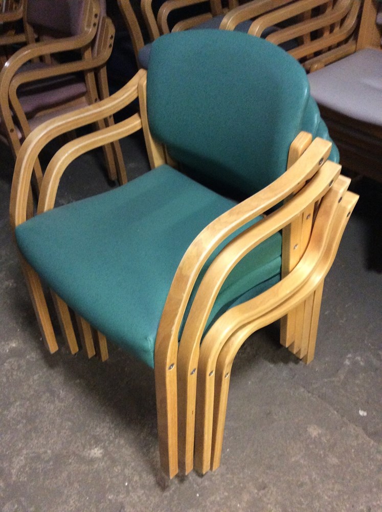 Green vinyl chairs  