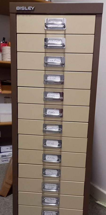 Blissey Multi Drawer Metal Cabinet
