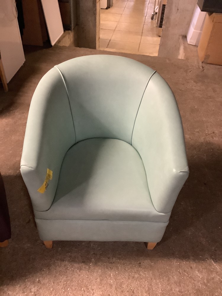 Mint green vinyl (wipeable) tub chair