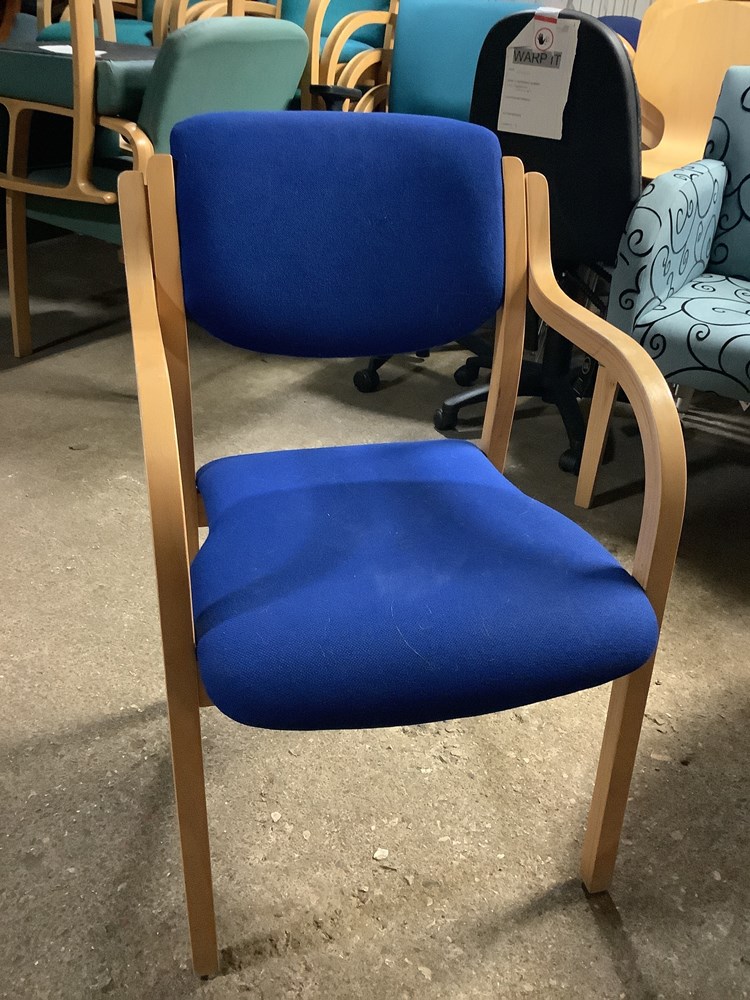 Blue fabric chair 