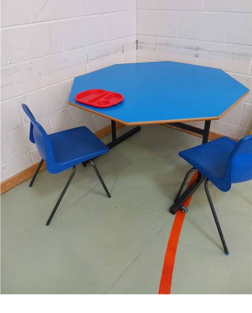 2 x hexagonal folding tables