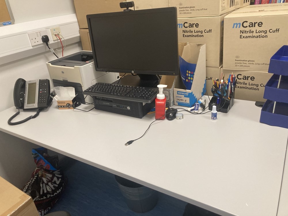 Desk and draws