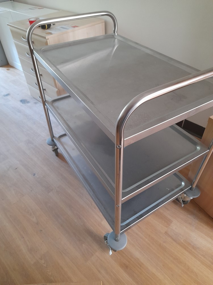 Stainless steel catering trolley 