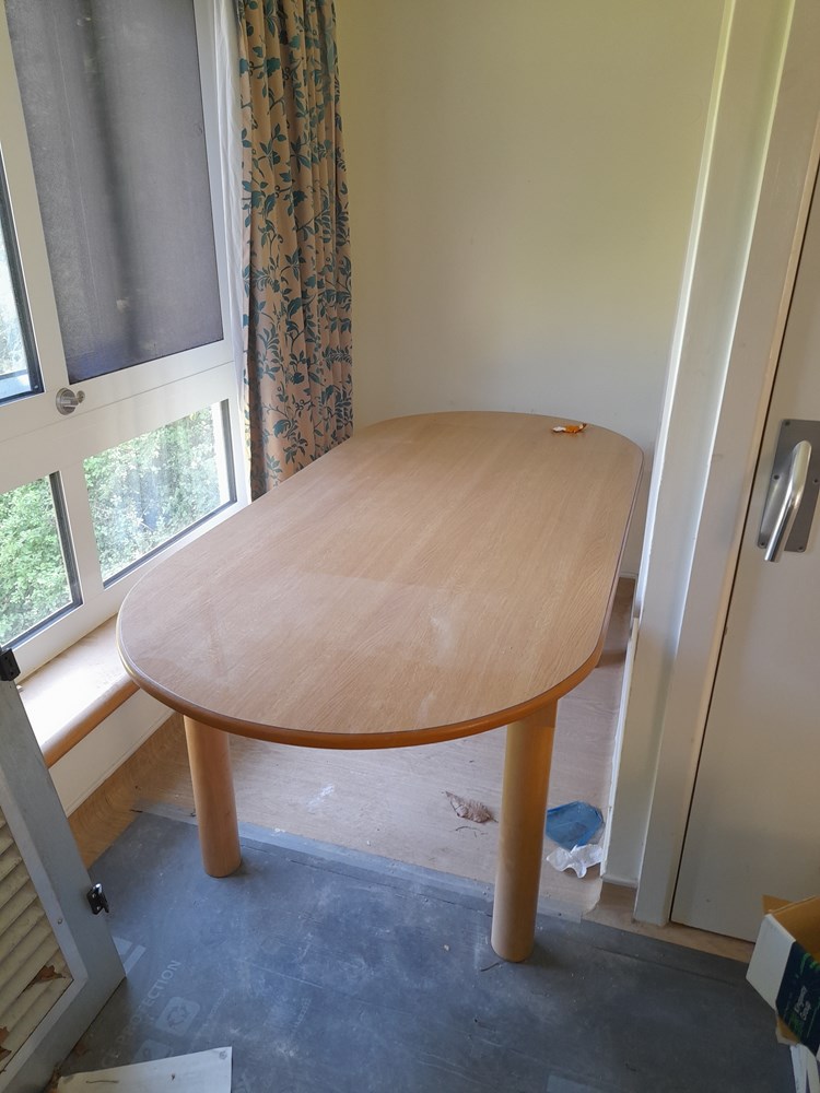 Rectangular "D" end dining table 