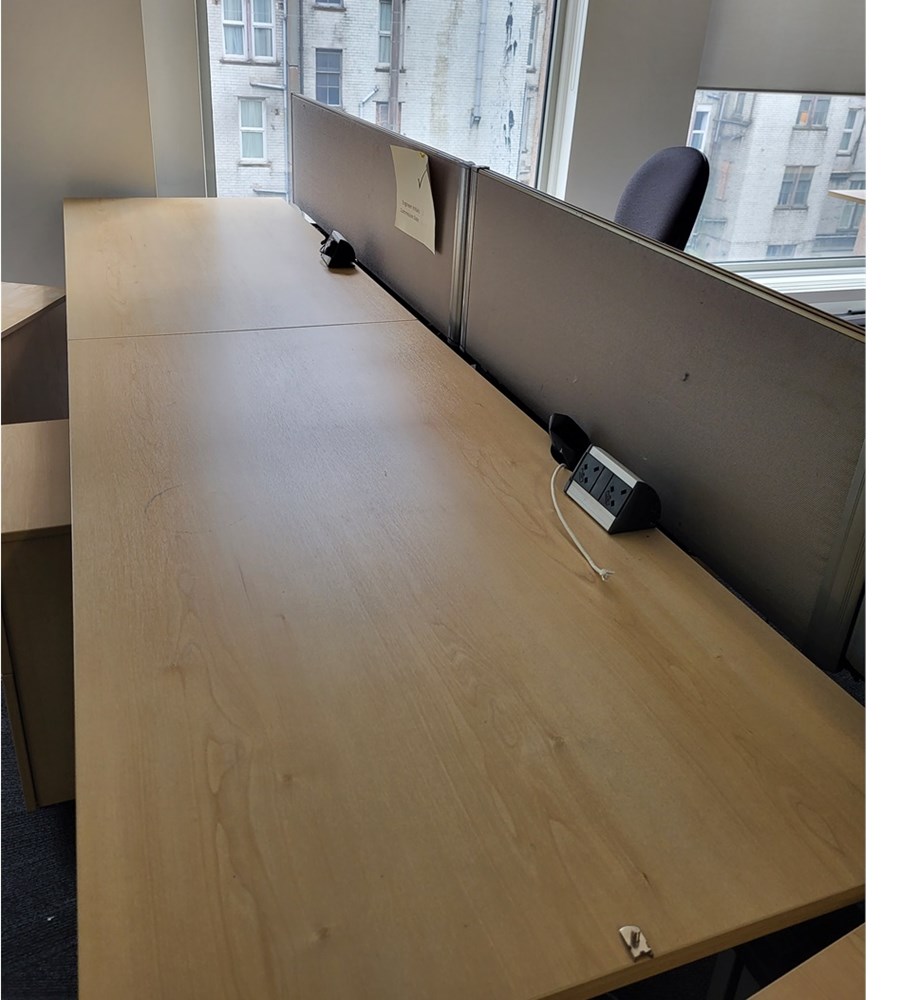 Desk- Bank of four desks