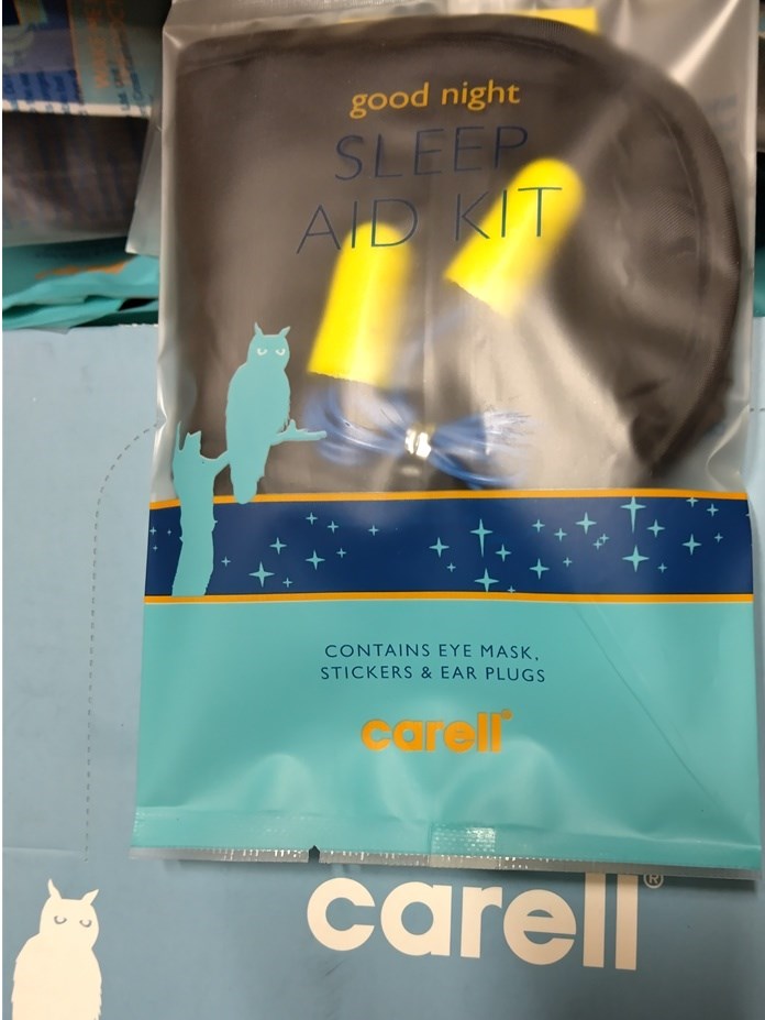 Sleep Kit: eye mask and ear plugs