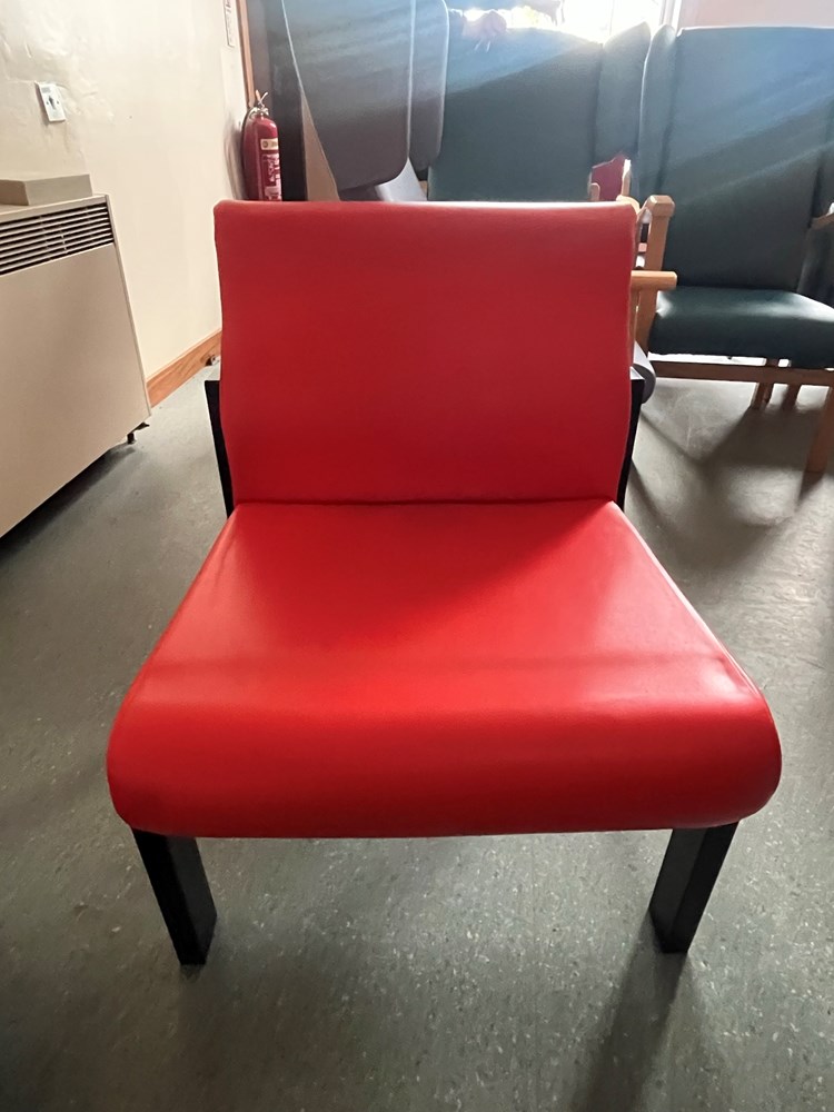 Red leather chair