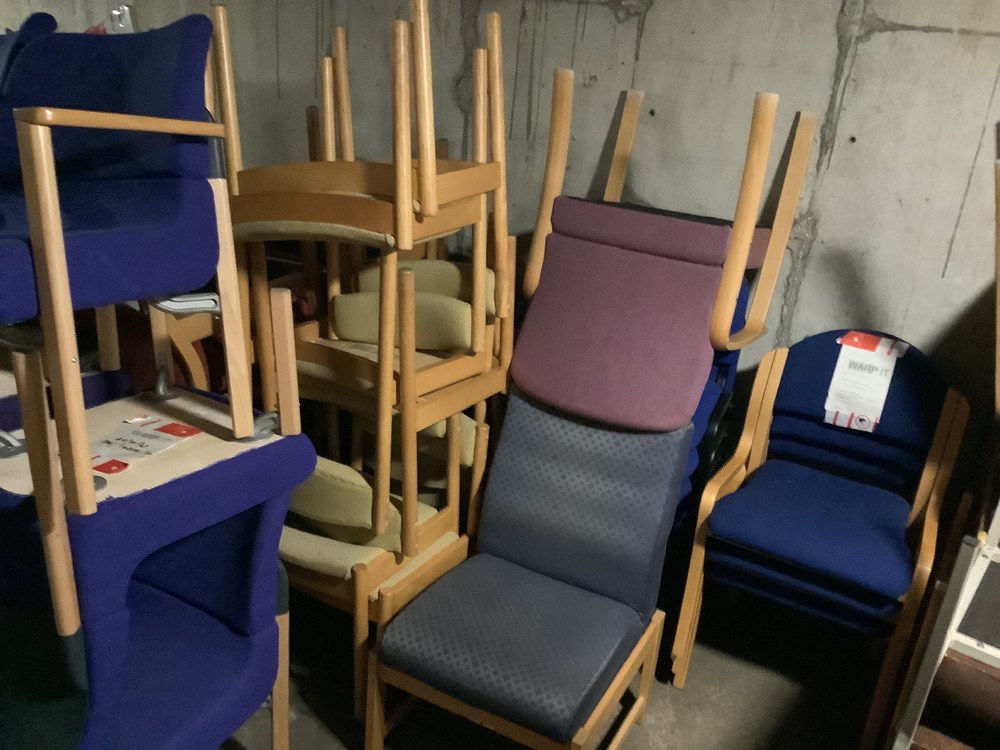 Various fabric waiting room style chair