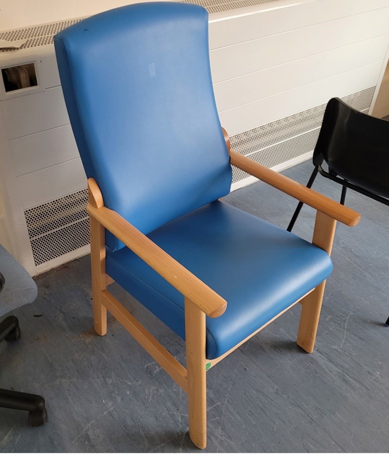 blue patient chair