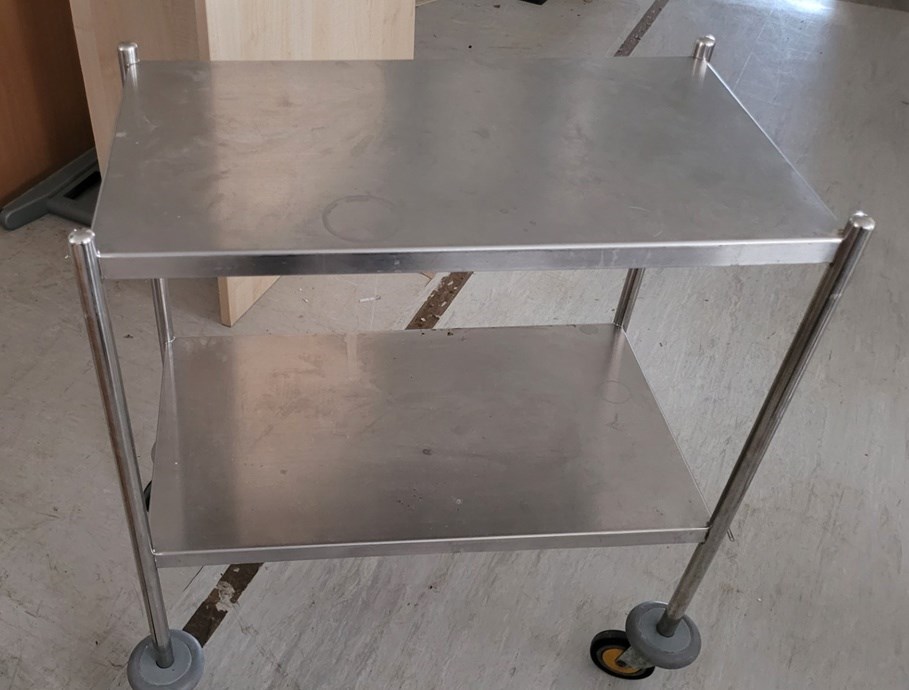 stainless steel dressing trolley 770mm x 445mm