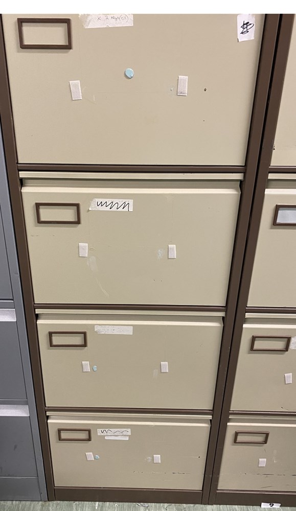 Four Drawer Lockable Filing Cabinets x 2