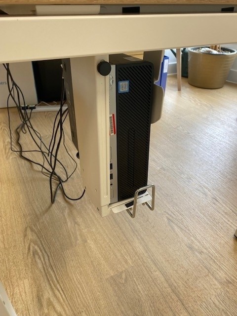 Under desk CPU holder