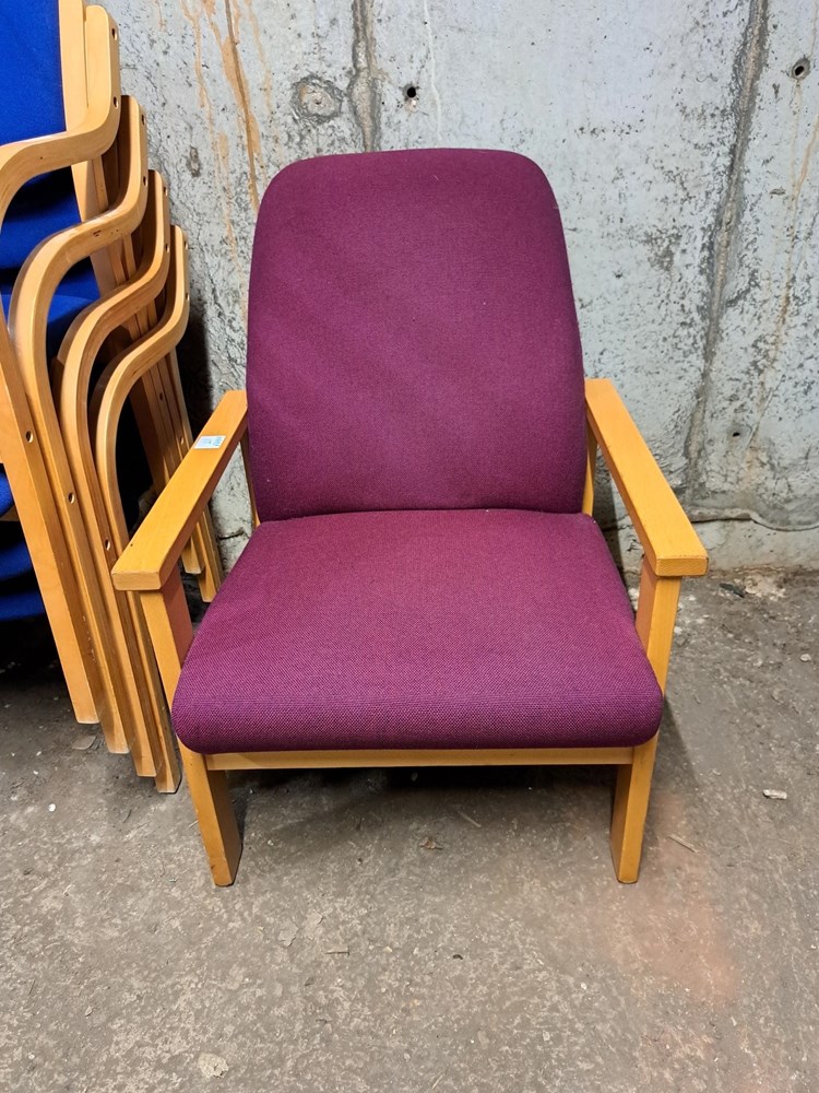 Burgundy low chair