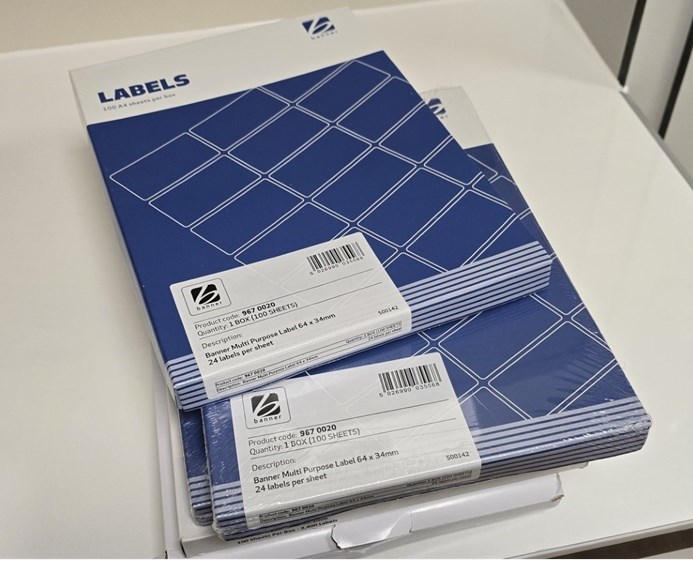 6 packs of multi purpose sticky labels