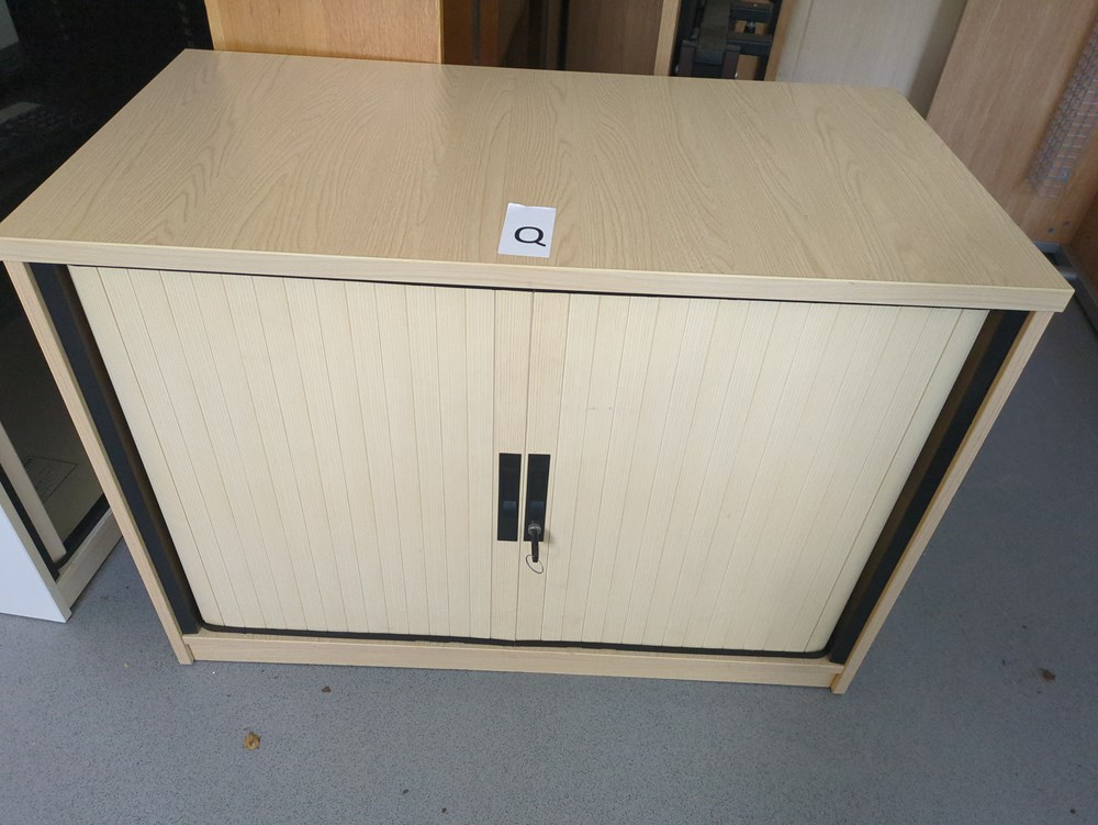 Tambour Q - Desk Height - Blonde 