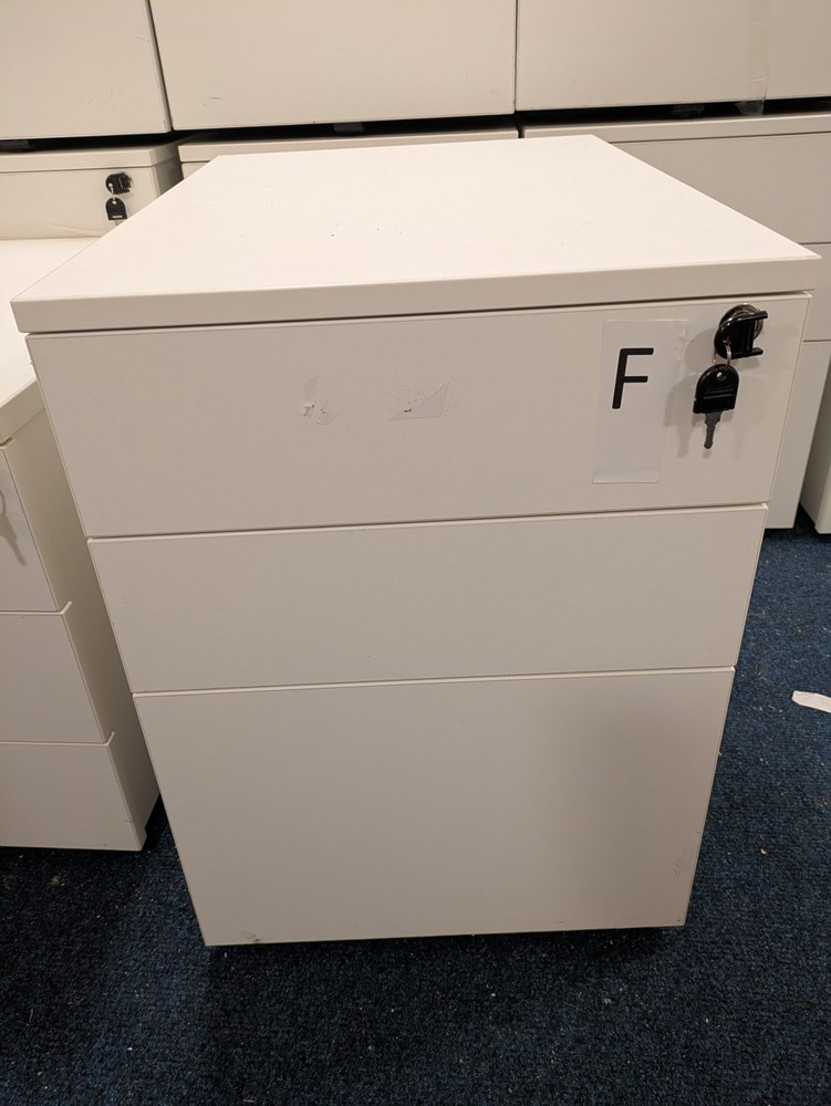 Pedestal F - Under-desk - white