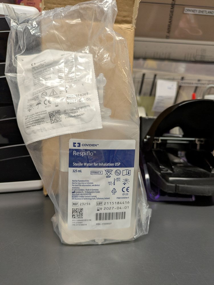 Respiflo sterile water for inhalation 352mL 