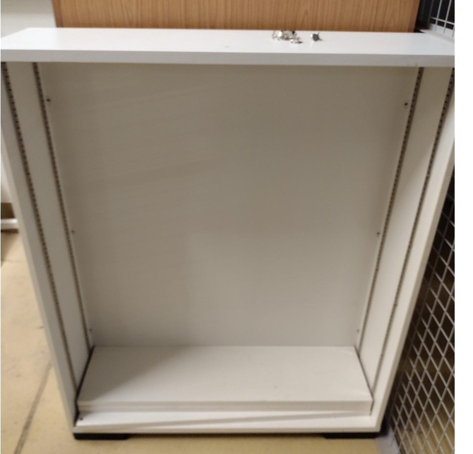 White bookcase with adjustable shelves