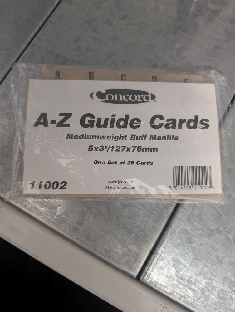 A - Z Guide Cards