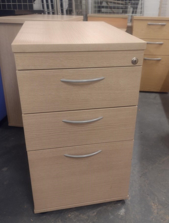 3 draw pedestal unit- no keys