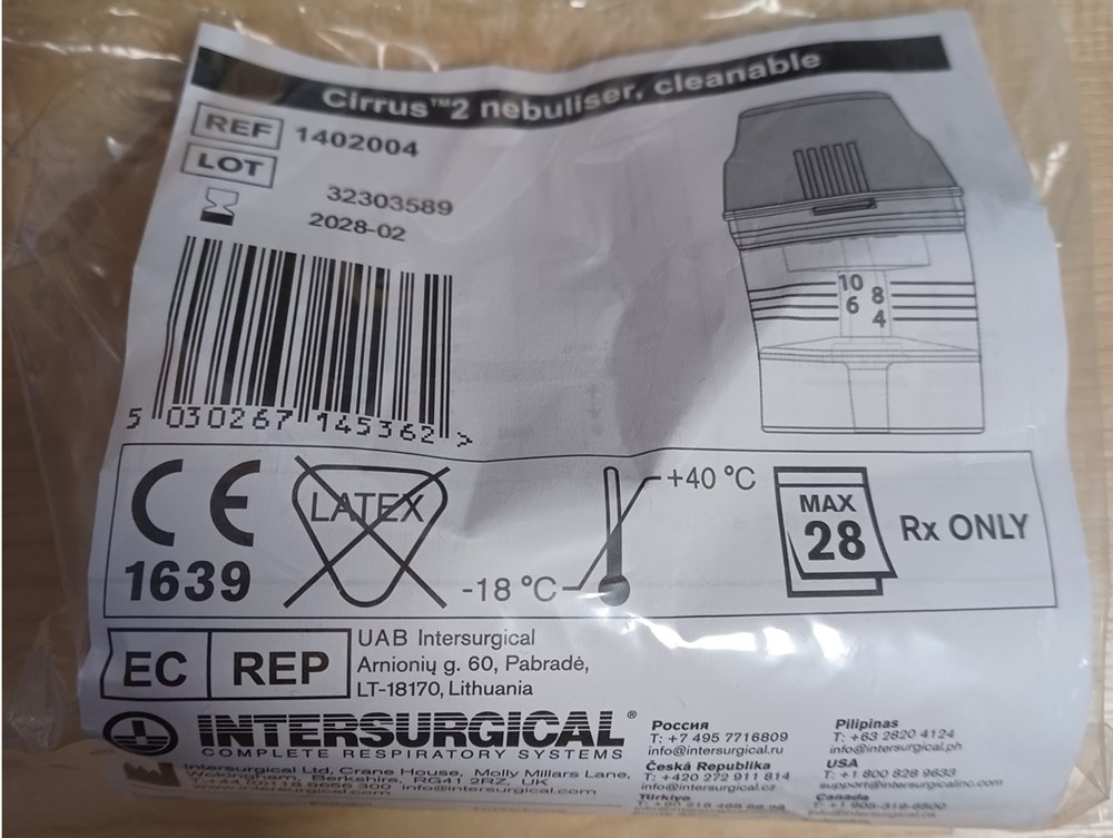 Cirrus 2 Nebuliser, cleanable