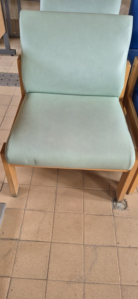 Mint colour wipeable chair - low