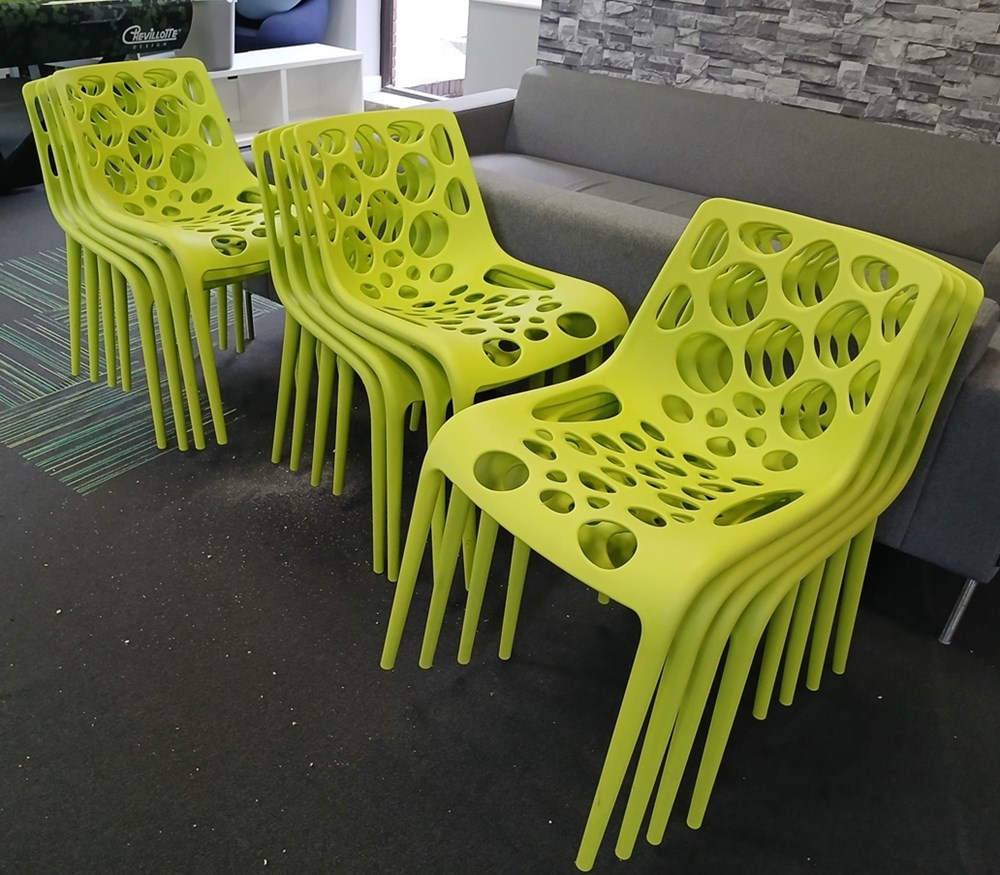 Chairs -  Funky Green Plastic 