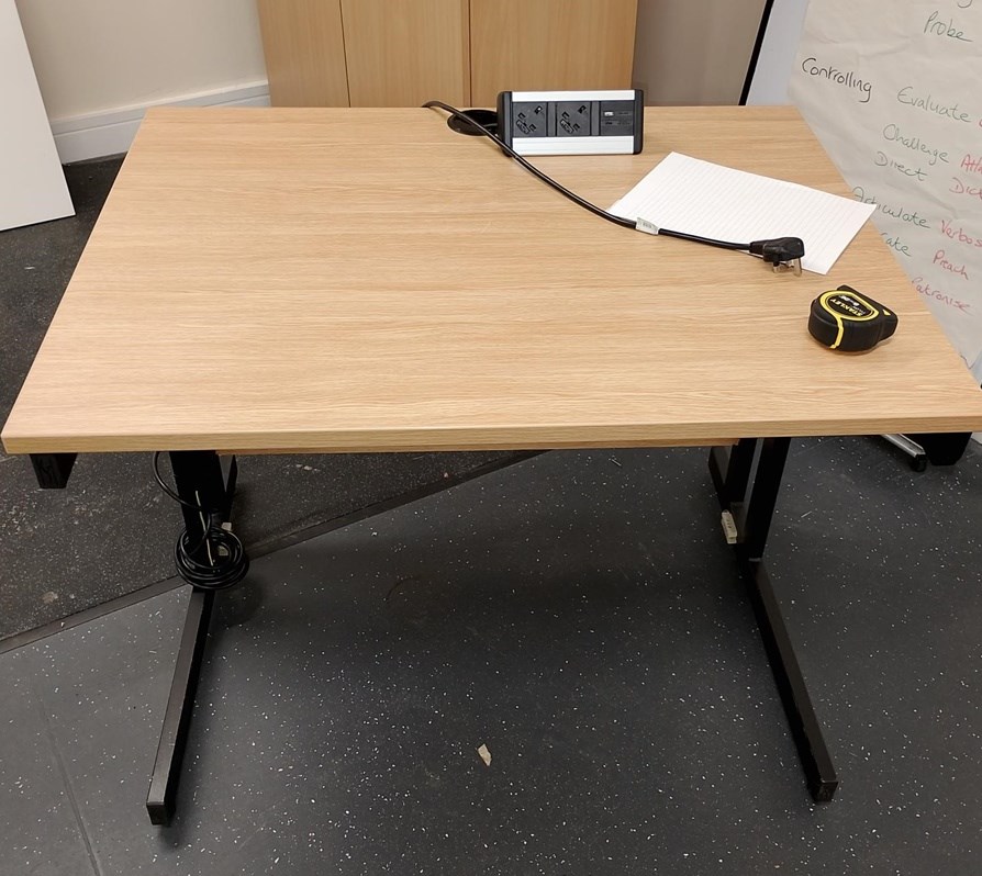 Wood effect desk