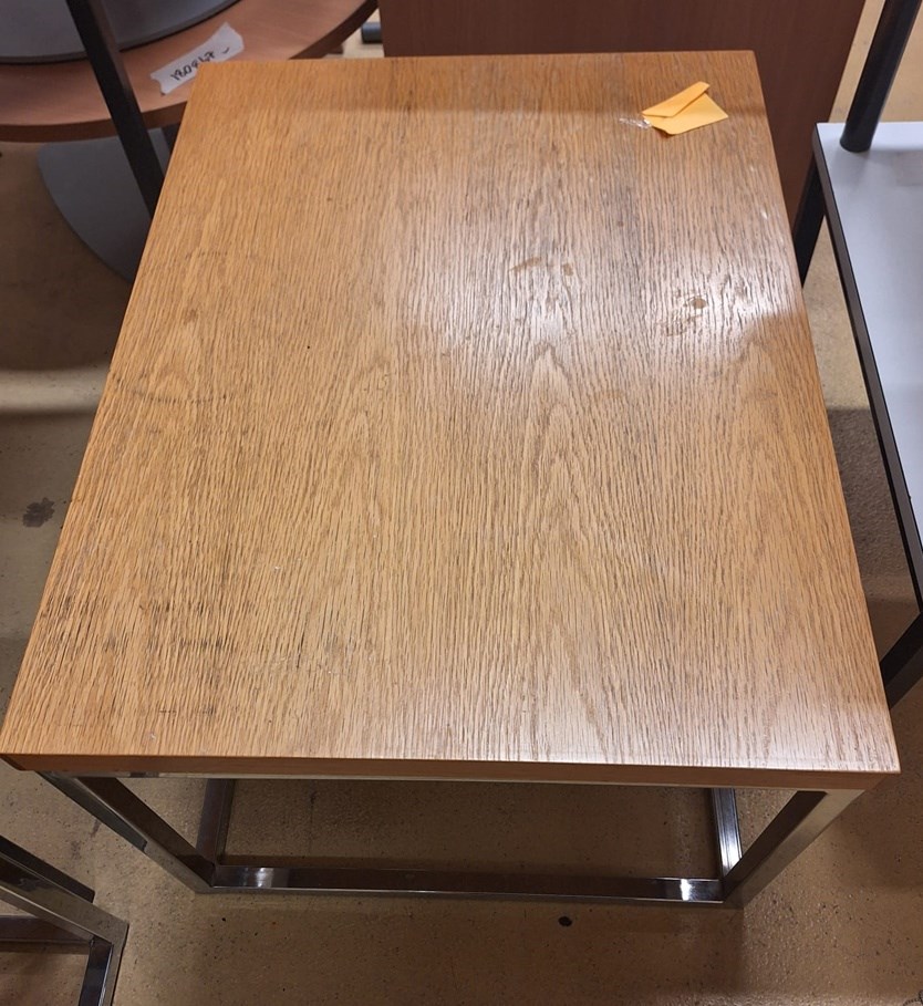 Wood / silver coffee table