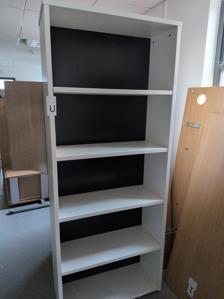 Bookcase U - Full Height - White 