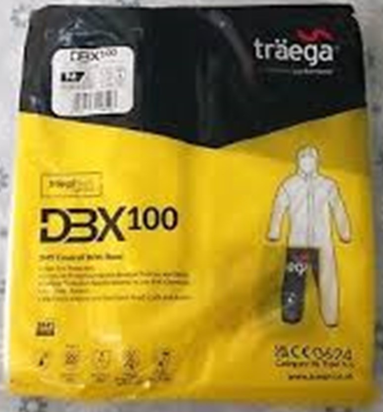 Traega DBX100 SMS Coverall with Hood Size Large