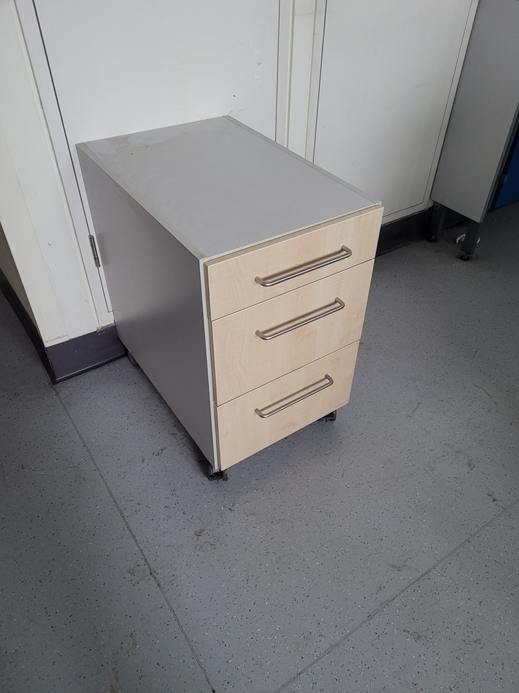 3 drawer lab unit on casters
