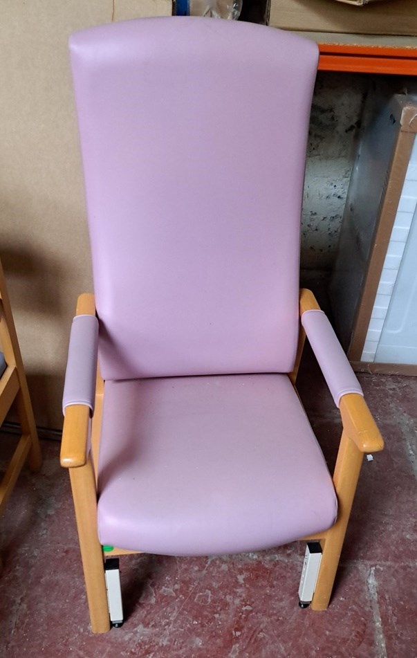 High Backed Chair Pink